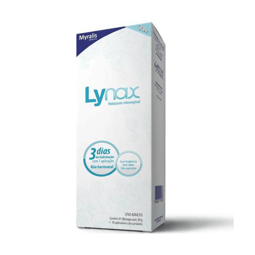 Lynax Hidratante Intravaginal Gel 30G Com 10 Aplicadores