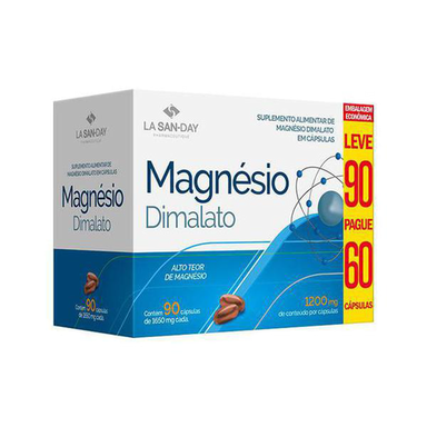 Imagem do produto Magnesio Dimalato Lasanday Leve 90 Pague 60 Capsulas