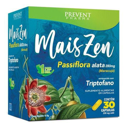 Imagem do produto Mais Zen Passiflora Ltriptofano 30 Cápsulas Maracujá Prevent Pharma