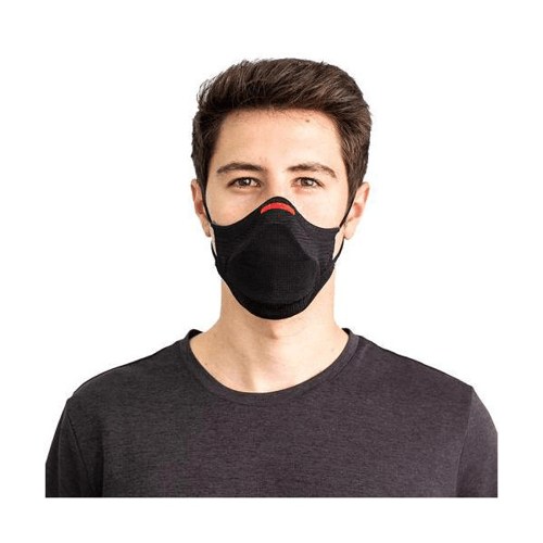Imagem do produto Máscara De Proteção Fiber Knit Air Tamanho G Preto + 30 Filtros De Proteção + Suporte 3D