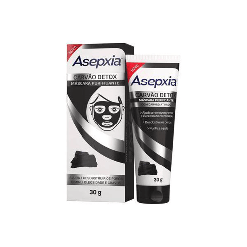Imagem do produto Máscara Facial Asepxia Carvão Detox 30G
