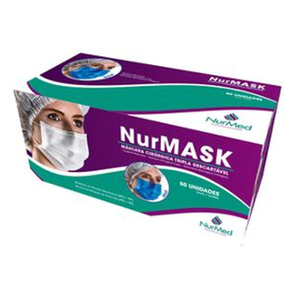 Imagem do produto Mascara Nurmask Com 50 Tripla Com Elastico Azul