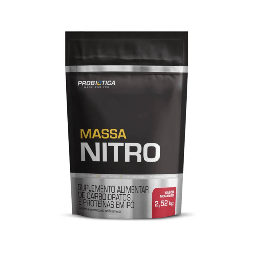 Massa Nitro Probiótica Refil Sabor Morango 2,52Kg
