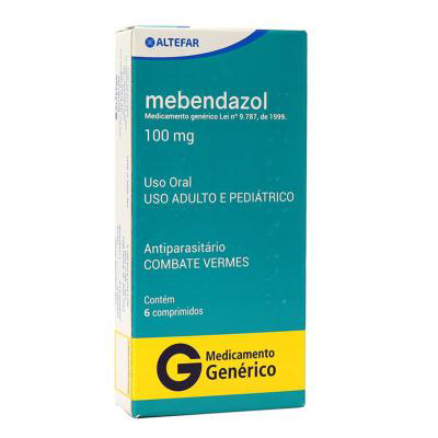 Imagem do produto Mebendazol - 100Mg 6 Comprimidos Belfar Genérico