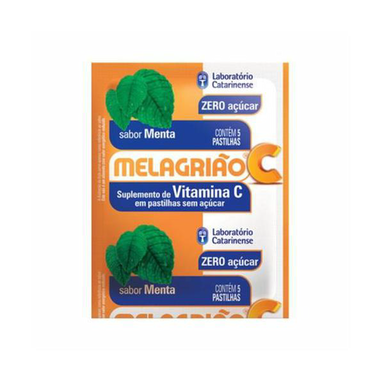 Melagrião - Vitamina C E Menta C 5 Pastilhas Sem Açcar