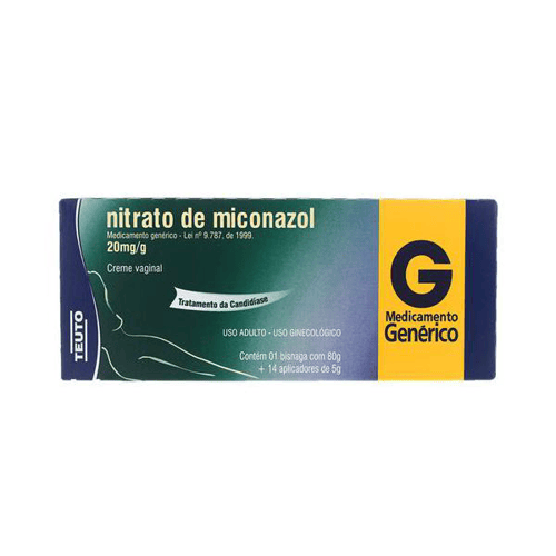 Miconazol - Creme Vaginal Com 80 G E 1 Aplicador Teuto Genérico