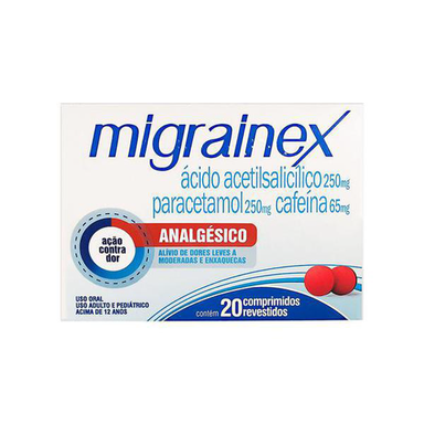 Imagem do produto Migrainex 250Mg E 250Mg E 65Mg Com 20 Comprimidos Revestidos