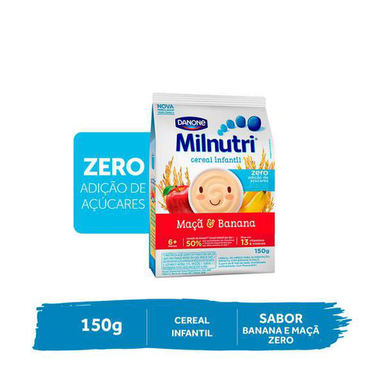 Imagem do produto Milnutri Cereal Infantil Banana E Maca Zero Acucar 150Gr