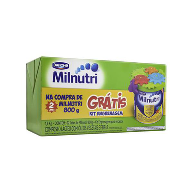 Imagem do produto Milnutri Pronutra Kit 2 Leites Infantil 800G Cada Gratis Baralho