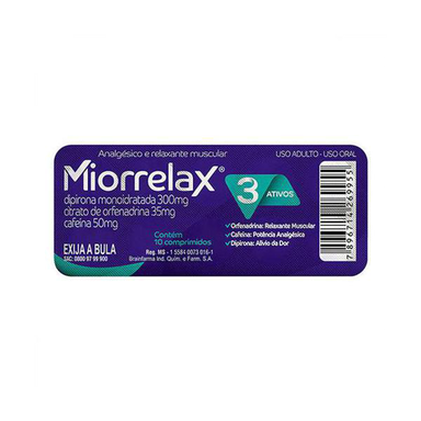 Imagem do produto Miorrelax 10 Comprimidos