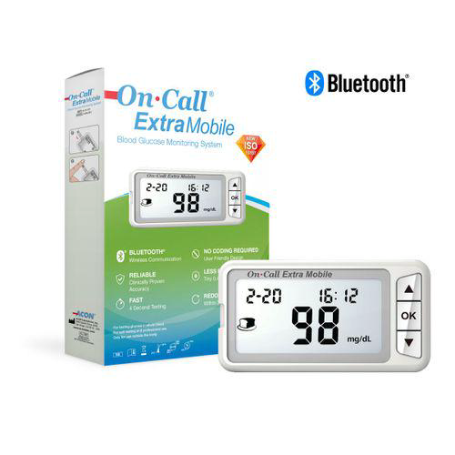 Imagem do produto Monitor De Glicemia Com Bluetooth On Call Extra Mobile On Call Plus Ii