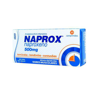 Imagem do produto Naprox - 500 Mg 10 Comprimidos