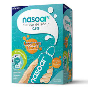 Imagem do produto Nasoar Solução Para Lavagem Nasal Com 15 Envelopes +Frasco