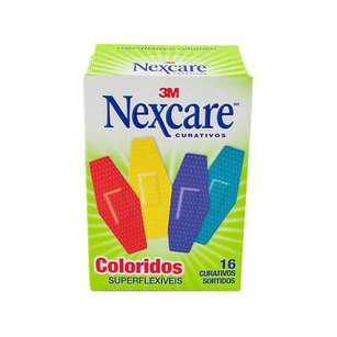 Imagem do produto Nexcare Curativos Superflexiveis Colorido Com 16 Unidades