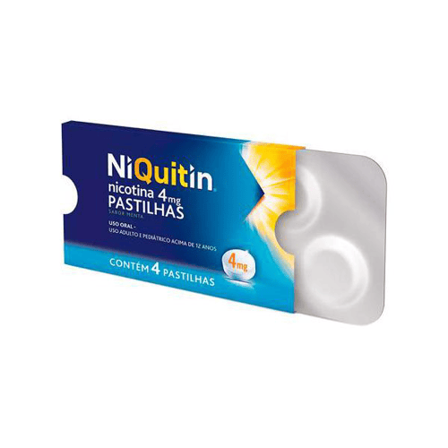 Imagem do produto Niquitin - Pastilhas Sabor Menta Nicotina 4Mg C 4 Pastilhas