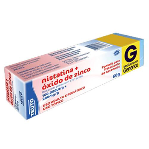 Nistatina E Oxido De Zinco - Pomada Com 60 G Teuto Genérico