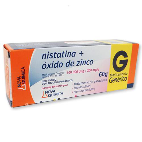 Imagem do produto Nistatina+Oxido - De Zinco Pomada 60G Ratiopha Nova Química Genérico
