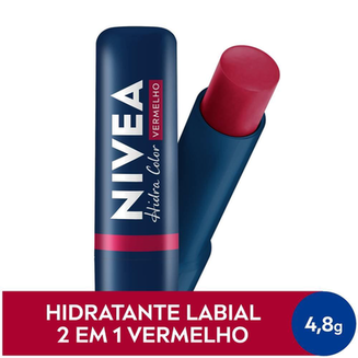 Imagem do produto Nivea Hidratante Labial 2 Em 1 Hidra Color Vermelho 4,8G