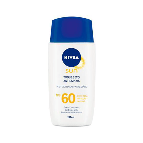 Imagem do produto Nivea Sun Protetor Solar Toque Seco Antissinais Fps60 50Ml
