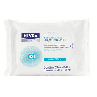 Imagem do produto Nivea - Visage Pure Effect Lencos De Limpeza Facial 3Em1esfoliantes Com 20 Unidades