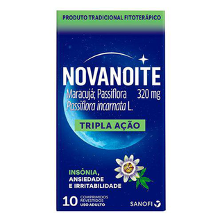 Imagem do produto Novanoite Passiflora 320Mg Tripla Ação Com 10 Comprimidos Revestidos