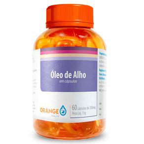 Óleo De Alho Garlic Oil Orange Health 250Mg Com 60 Cápsulas