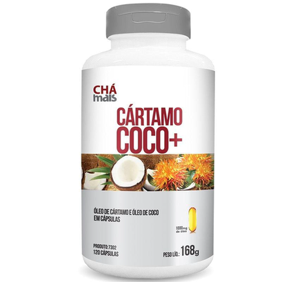 Imagem do produto Óleo De Cartamo + Coco 1000Mg Chá Mais 120 Cápsulas