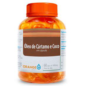 Imagem do produto Óleo De Cártamo +Óleo De Coco Orange Health 1000Mg Com 60 Cápsulas