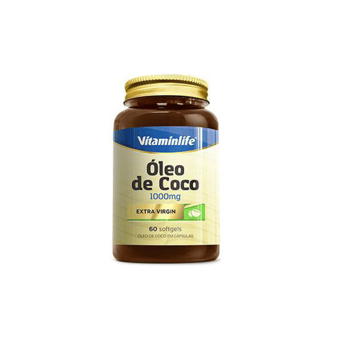 Óleo - De Coco Extra Virgem Em Cápsulas Vitamin Life 1000Mg C 60