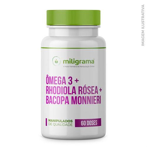 Imagem do produto Ômega 3 Pó 600Mg + Rhodiola Rósea 150Mg + Bacopa Monnieri 250Mg 60 Doses