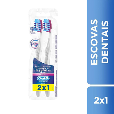 Imagem do produto Oral B Escova Dental 3D White Luxe Pro Flex Leve 2 Pague 1