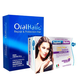 Imagem do produto Oral Hair + Suplevit Mulher C/ 60 Para Queda De Cabelos Bedalm