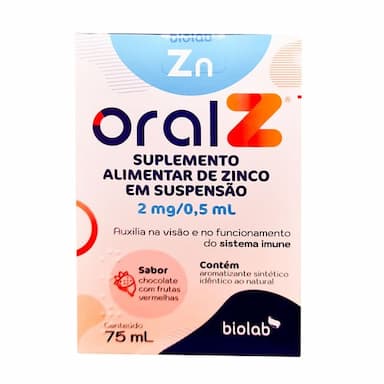 Oral Z 4Mg/Ml - Suplemento Alimentar De Zinco Em Suspensao