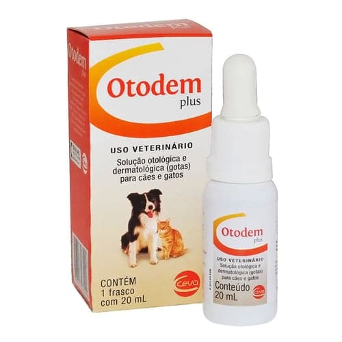 Imagem do produto Otodem Plus Para Cães E Gatos Uso Veterinário Com 20Ml