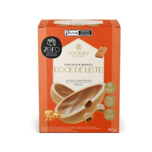 Imagem do produto Ovo De Páscoa Chocolate Branco Doce De Leite Luckau 180G
