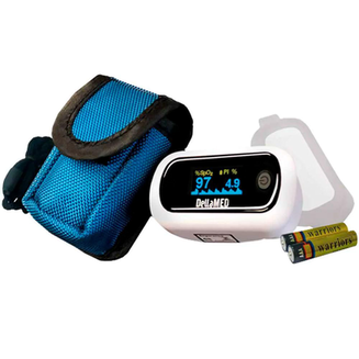 Imagem do produto Oxímetro De Pulso Monitor De Dedo Dellamed Com Alarme Branco
