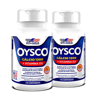 Imagem do produto Oysco Cálcio 1200 Mg + Vit. D3 Vitgold Kit2x 120 Comprimidos