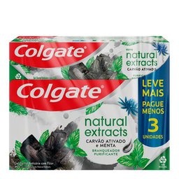 Imagem do produto Pack Creme Dental Colgate Natural Ext Carvão Atv 3 X 90G Panvel Farmácias