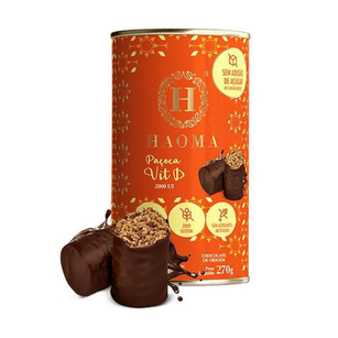 Imagem do produto Paçoca Vit D 2000Ui Amendoim Com Chocolate 270G Zero Lactose Haoma