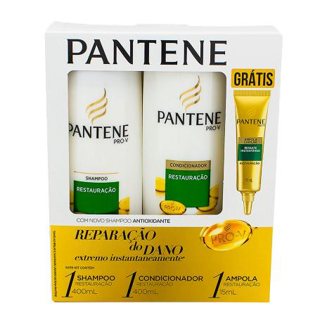 Imagem do produto Pantene Kit Shampoo E Condicionador Restauracao 400Ml Cada Gratis Ampola