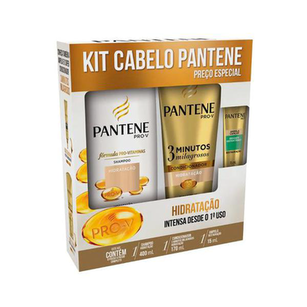 Imagem do produto Pantene Kit Shampoo Hidratação + Condicionador 3 Minutos Milagrosos Hidratação + Mpola Restauração Grátis 1 Unidade