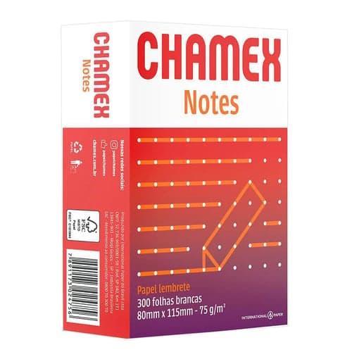 Imagem do produto Papel Chamex Notes 80Mm X 115Mm Com 300 Folhas