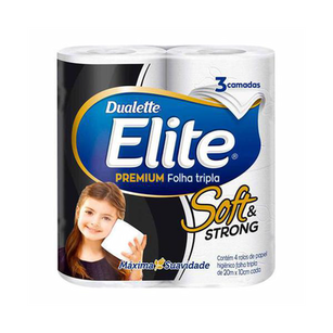 Imagem do produto Papel Higiênico Dualette Elite Premium Folha Tripla 4 Rolos