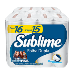 Imagem do produto Papel Higienico Folha Dupla Sublime 16 Rolos Softys