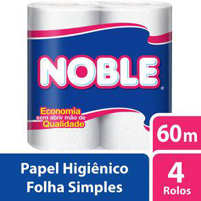 Imagem do produto Papel Higiênico Folha Simples Noble 60M Com 4 Rolos