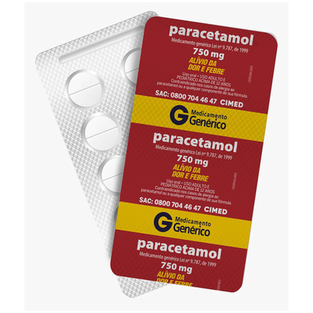 Imagem do produto Paracetamol 750Mg 10 Comprimidos