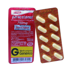 Imagem do produto Paracetamol 750Mg Ev 10 Comprimidos - Teuto Genérico
