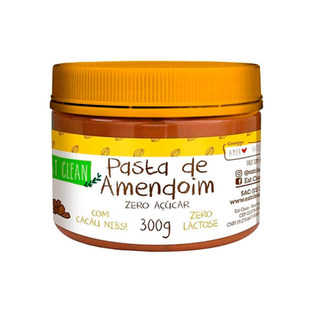 Imagem do produto Pasta De Amendoin Eat Clean Com Cacau Nibs Zero Açúcar 300G