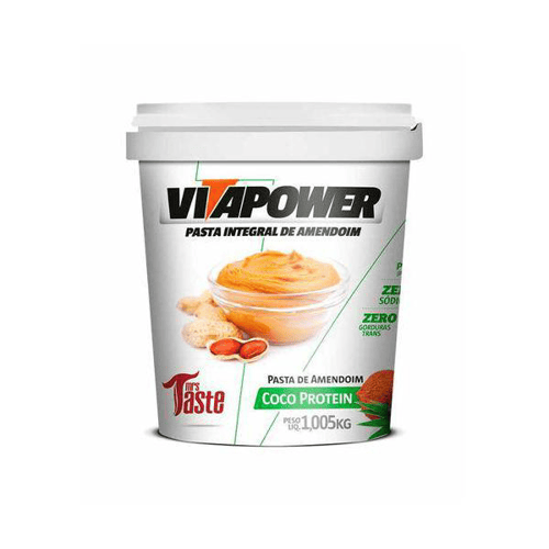 Imagem do produto Pasta Integral De Amendoim Coco Protein 1Kg Vitapower Mrs Taste
