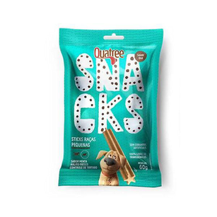 Imagem do produto Petisco Quatree Snacks Sticks Sabor Menta Para Cães Raças Pequenas 60G